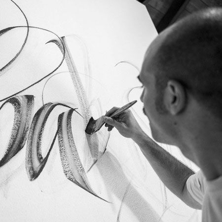 Kalligrafie Künstler Rom