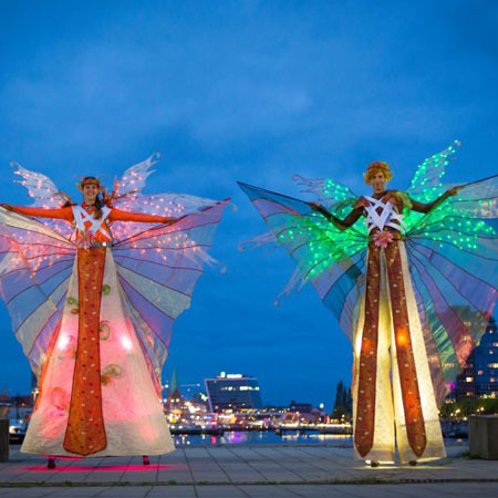 LED Angel Stilt Walkers