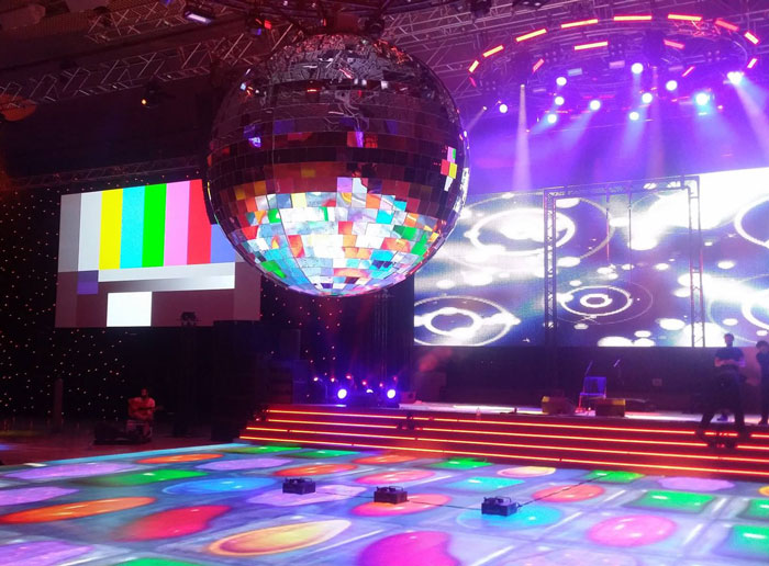 DJ In A Giant Mirror Ball Hire Glitter Ball DJ Scarlett