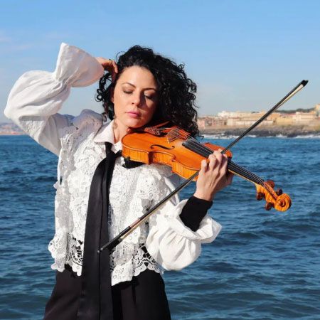 Violinista femenina Nápoles