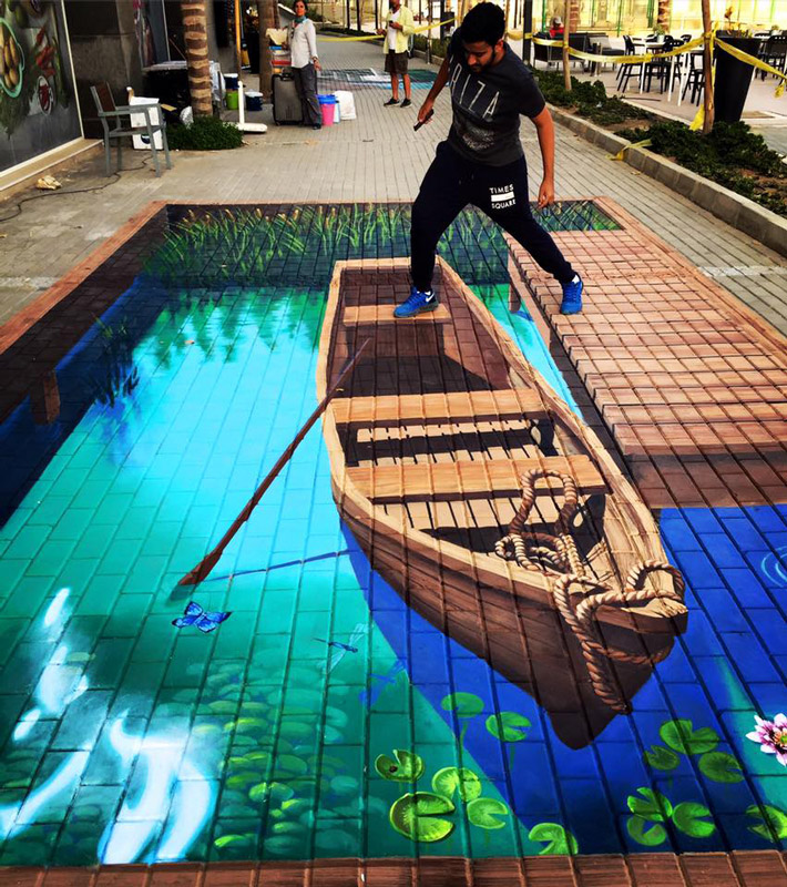 3d store sidewalk art