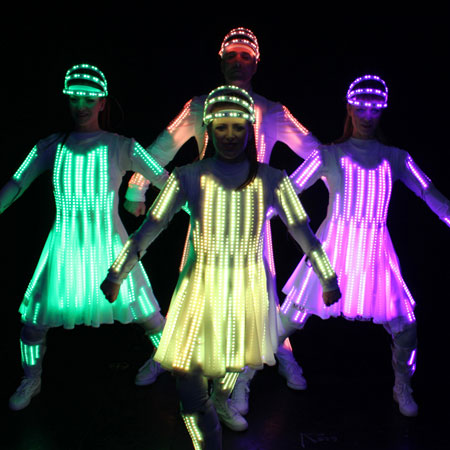 Pixel Video Suit Dancers