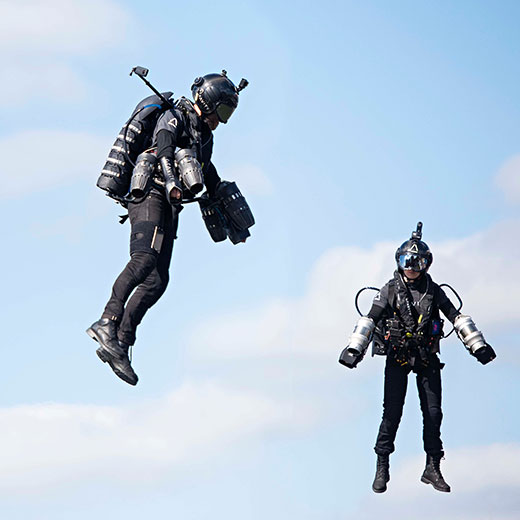 Pilot di Jet Suit nel Regno Unito