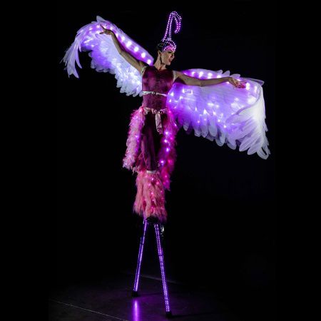 LED Flamingo Stilt Walkers