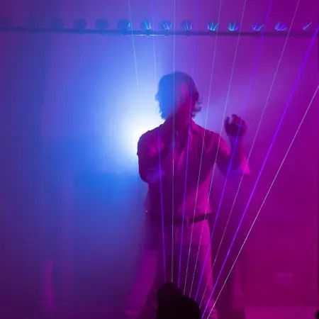 Spettacolo di Arpa Laser a Roma