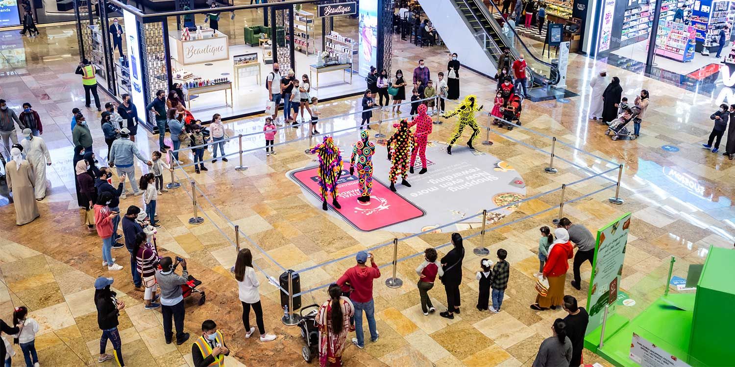 Colourful Characters Surprise Shoppers at the Dubai Festival City Mall