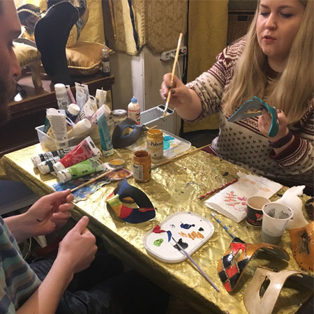 Atelier de décoration de masques à Venise