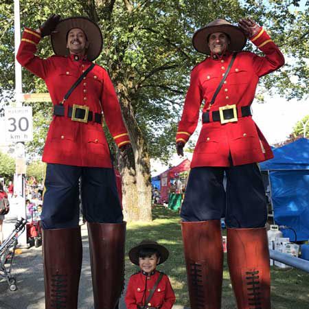 Canadian Themed Stiltwalkers