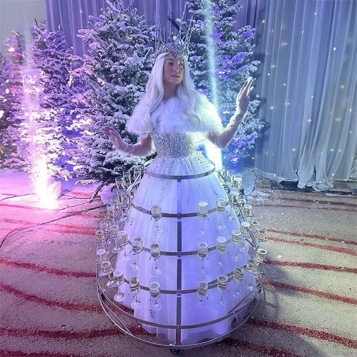 Ice Queen Champagne Dress
