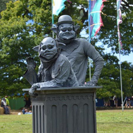 Living Gargoyle Statues