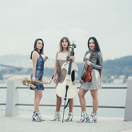 Trio de musique live féminin en Turquie