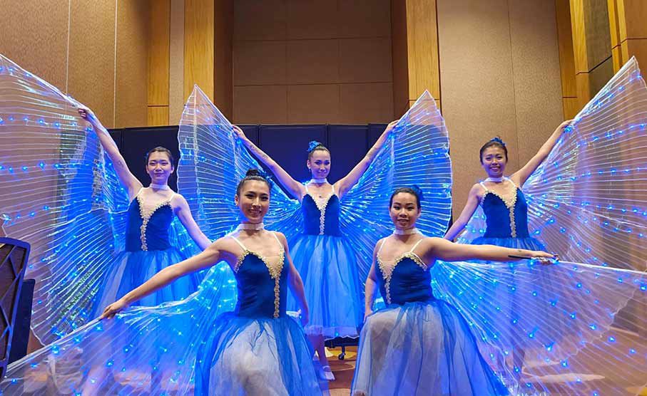 Hire LED Winged Ballerinas Singapore | Scarlett Entertainment