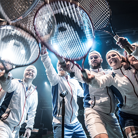 Groupe à thème de tennis