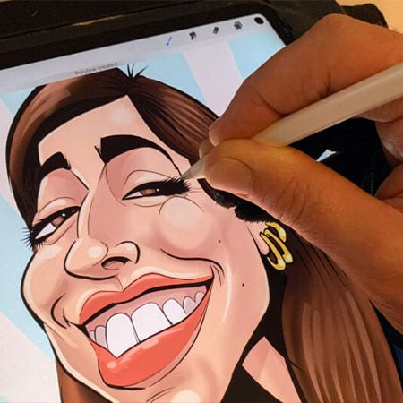 Virtueller digitaler Karikaturist