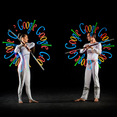 Futuristic LED Acrobats