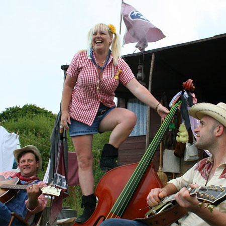 Trio di musica country hillbilly