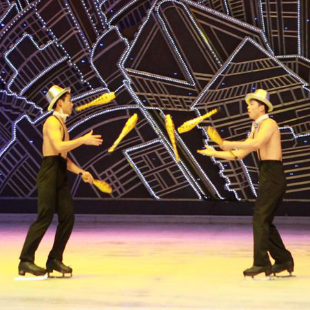 Spectacle de patinage sur glace