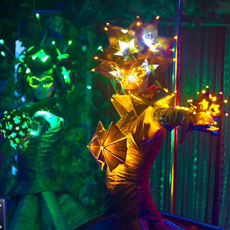 Illuminated Origami Dancers