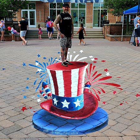 Hire Sidewalk Chalk Illusion Artist