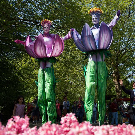 Lotus Flower Stilt Walkers