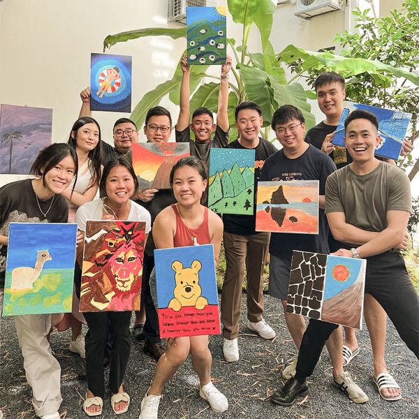 Workshop di pittura a Singapore