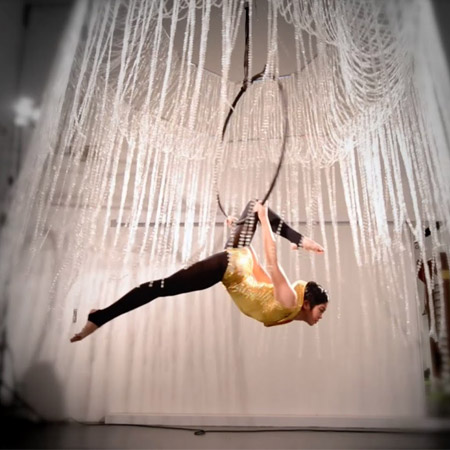 Aerial Tanzshow Singapur