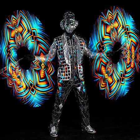 Holographic Poi Spinner Vegas