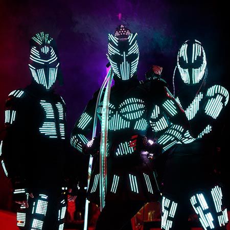 LED Poi Tanz Raubtiere Show