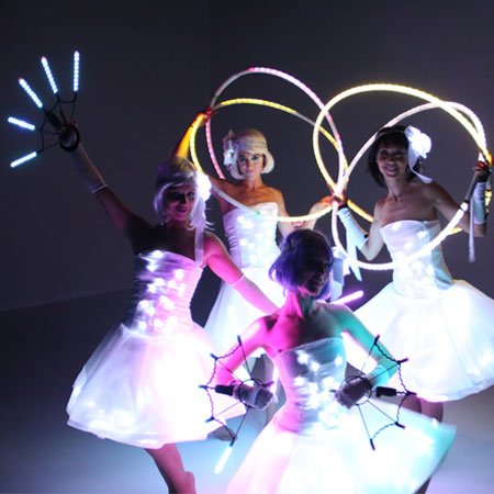 LED Poi Hoop Show