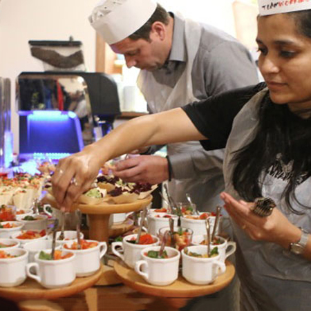 Atelier de cuisine en équipe