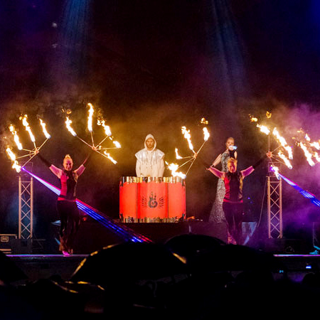 LED Fire Drum Extravaganza