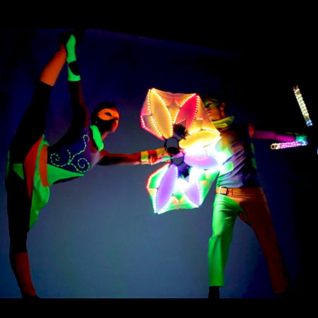 Hire LED Dance Duo LED light dancers Ukraine