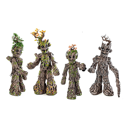 Personnages d'arbres saisonniers