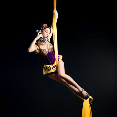 Telephone Themed Aerial Act