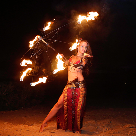 Danseur de feu à Ibiza