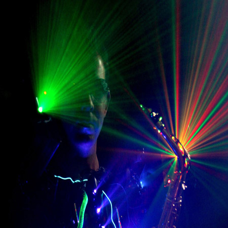 Spettacolo di luci e laser LED Light & Sax