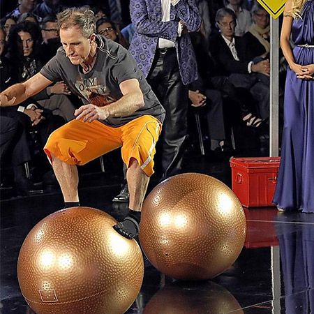 Artiste de la balle d'équilibre
