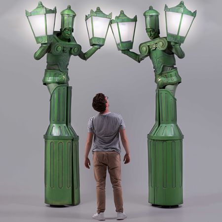 Poteaux de lampes vivantes