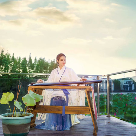 Música de Guqin y Guzheng femenina