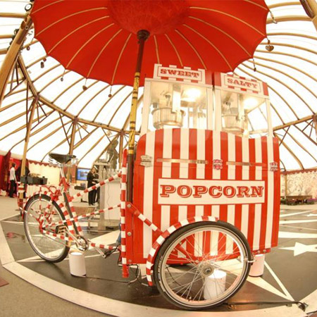 Tricycle à popcorn mobile