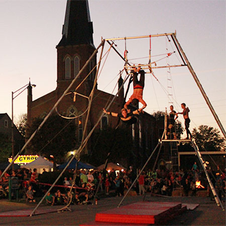 Aerial and Fire Show