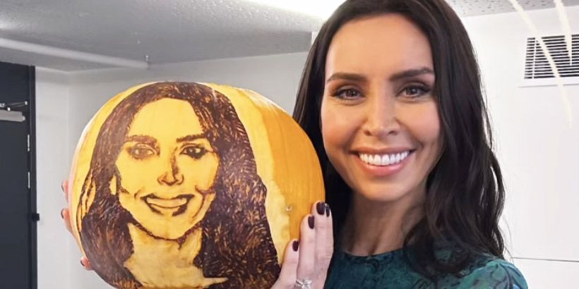 Pumpkin Carver Creates Likeness of Christine Lampard for ITV's Lorraine Show