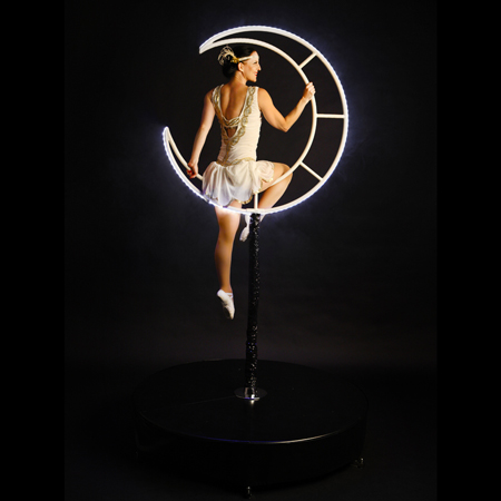 Freestanding LED Aerial Moon