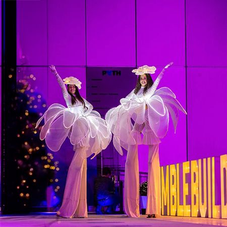 Winter Flower Stilt Walkers