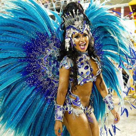  Brazilian Samba Dancer Costume, Flag Brazil colors Samba  Showgirl Cabaret Costume