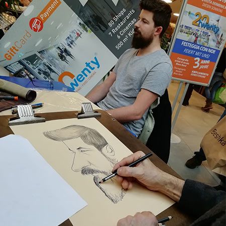 Caricaturiste traditionnel Italie