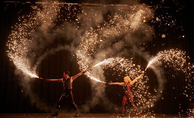 Hire Acro Duo Fire Show | Scarlett Entertainment