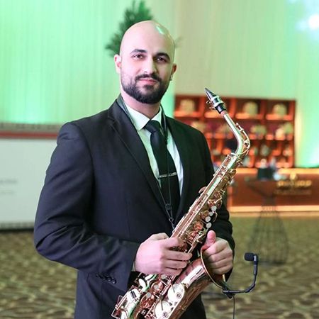 Maschio sassofonista Riyadh