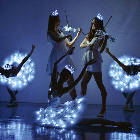 Spettacolo di LED Swan Lake e Violino