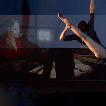 Pianist and Aerial Duo